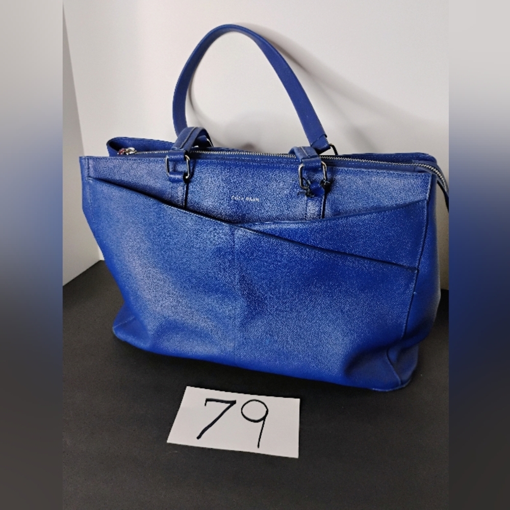 Cole Haan Leather Blue American Airlines Collaboration Purse Laptop Bag